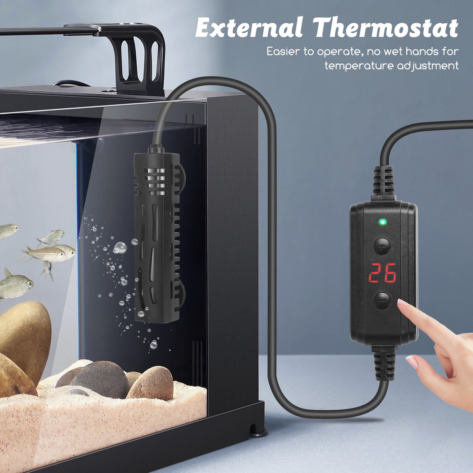 Nobleza Calentador de Acuario Sumergible para peces thumbnail