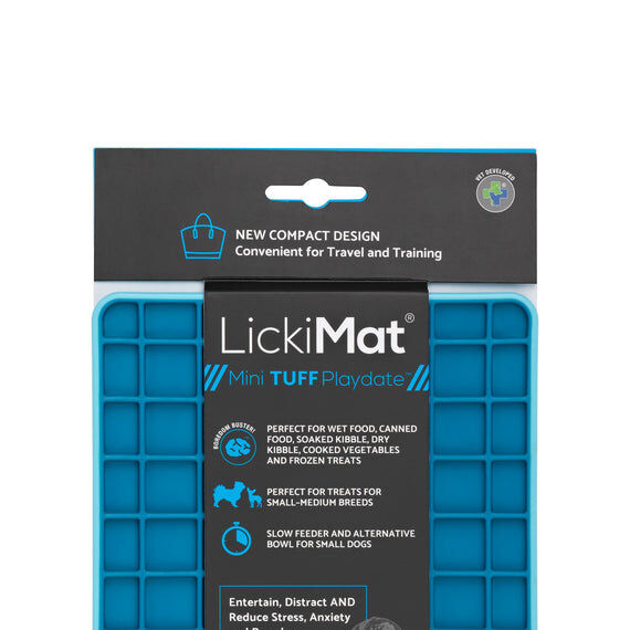 Comedero LickiMat Mini Tuff Playdate Azul para perro, , large Imagen numero 1