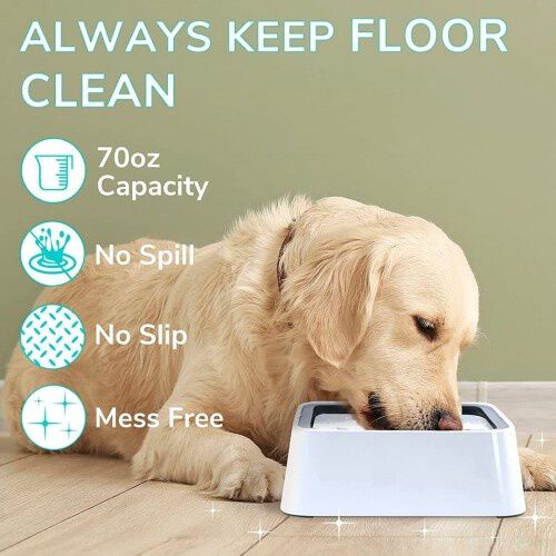 Edipets bebedero flotante antisalpicaduras y antideslizante blanco para perros, , large Imagen numero 4