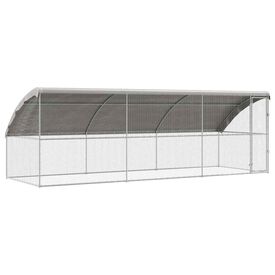 vidaXL Jaula para pollos Plateado 400 x 200 x 198.5 cm