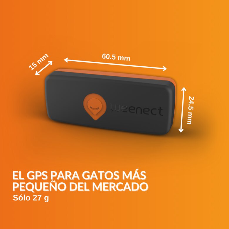 Weenect Cats 2 - Rastreador GPS para Gato | Seguimiento GPS en Vivo | Sin  límite de Distancia | El rastreador más pequeño del Mercado | Funciona con