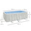 Outsunny Piscina Desmontable 440x240x122 cm Piscina Rectangular de Exterior con Depuradora de Cartucho 4,000 L/H y Marco de Acero 9760 L Gris, , large indicador imagen numero 3