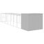 vidaXL Caseta perros corral acero galvanizado gris claro 214x865x181cm, , large indicador imagen numero 4