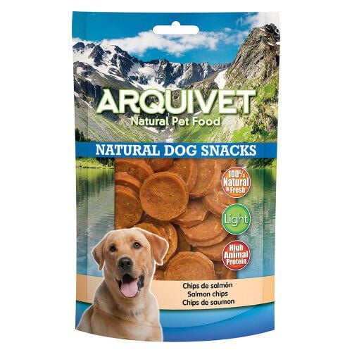 Chips Natural Dog Snacks Arquivet para perros sabor Salm&oacute;n, , large Imagen numero 1