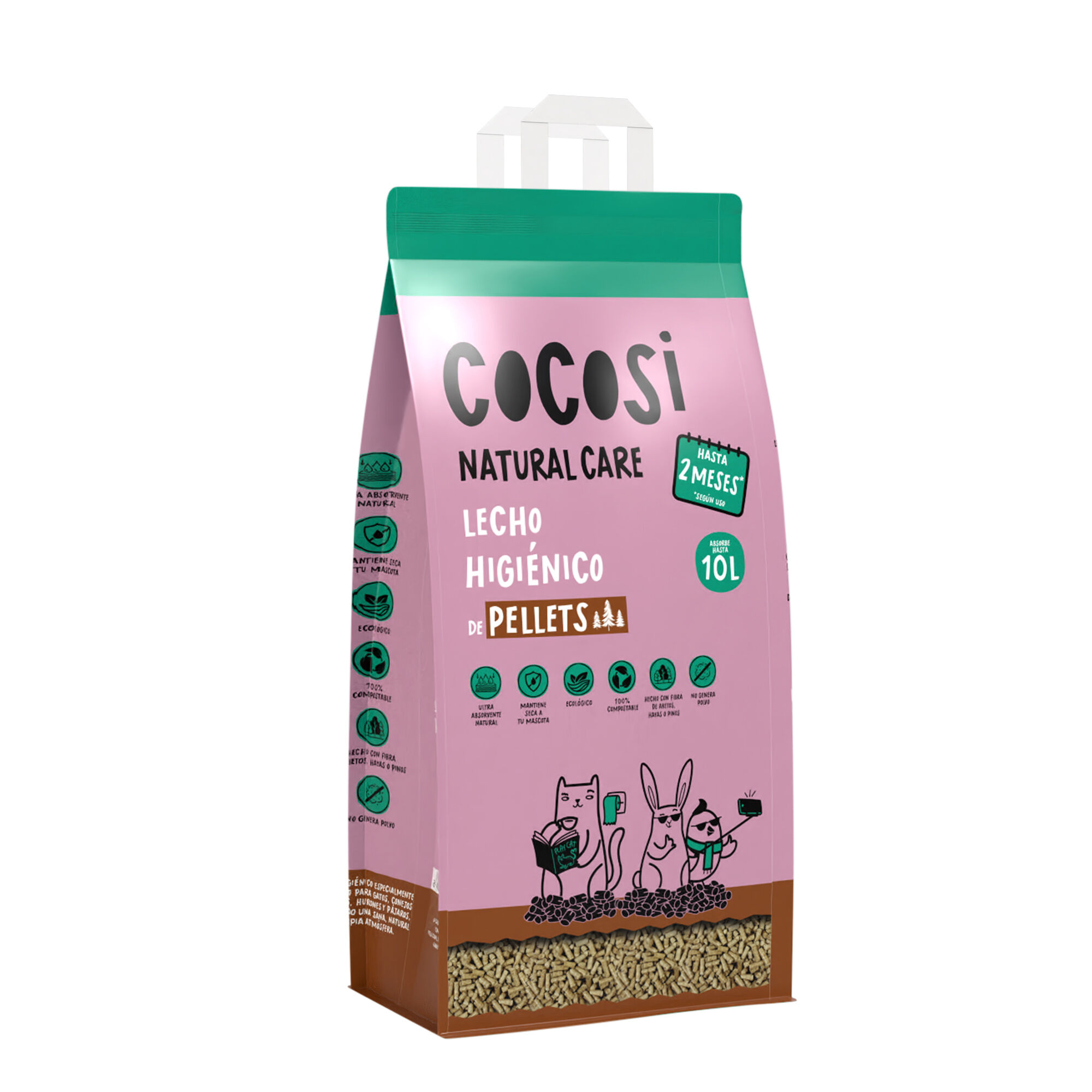 Cocosi natural care lecho higi&eacute;nico de pellets 10 litros, , large Imagen numero 1