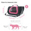 Nobleza - Bolso transportín de tela oxford para perros, gatos o animales pequeños. Pequeño, Color Rosa Largo 34 cm, , large indicador imagen numero 4