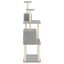 vidaXL Rascador para gatos con postes de sisal gris claro 167 cm, , large indicador imagen numero 3