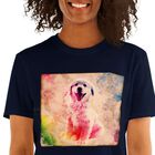 Mascochula camiseta mujer lienzo personalizada con tu mascota azul marino, , large image number null