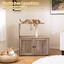 COSTWAY 2 en 1 Rascador para Gatos, Caja de Arena Oculta para Gatos, Árbol para Gatos de Madera con Poste Rascador de Sisal, Bola Colgante y Alfombrilla, Plataforma Superior, Baño Oculto para Gatos, , large indicador imagen numero 3