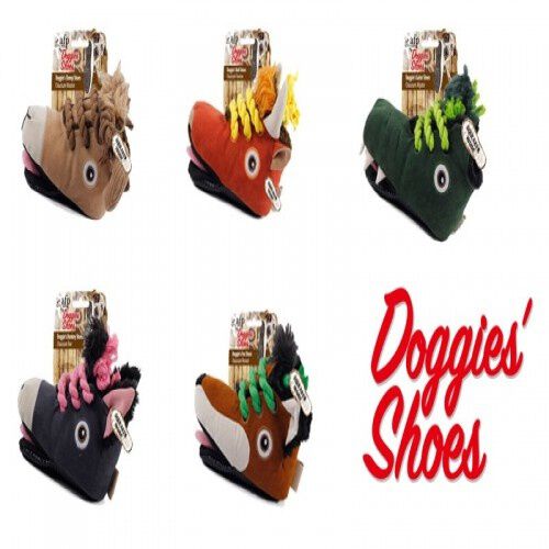 All for paws cocodrilo doggy's zapatillas de peluche verde para perros, , large Imagen numero 3