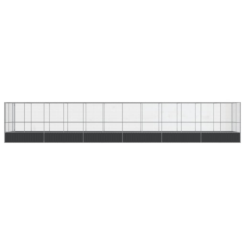 vidaXL Pajarera acero plateado para pájaros thumbnail