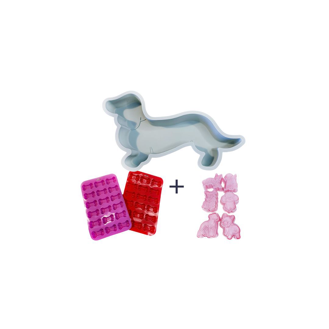 PAQUETE PASTELERO UDOG #2 &ndash; &nbsp;MOLDE + MINI MOLDES + CORTA GALLETAS 3D, , large Imagen numero 1