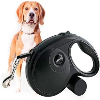 Edipets correa extensible con sistema de frenado negra para perros