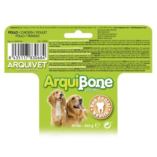 Hueso Arquibone Pollo para perros sabor Pollo, , large image number null