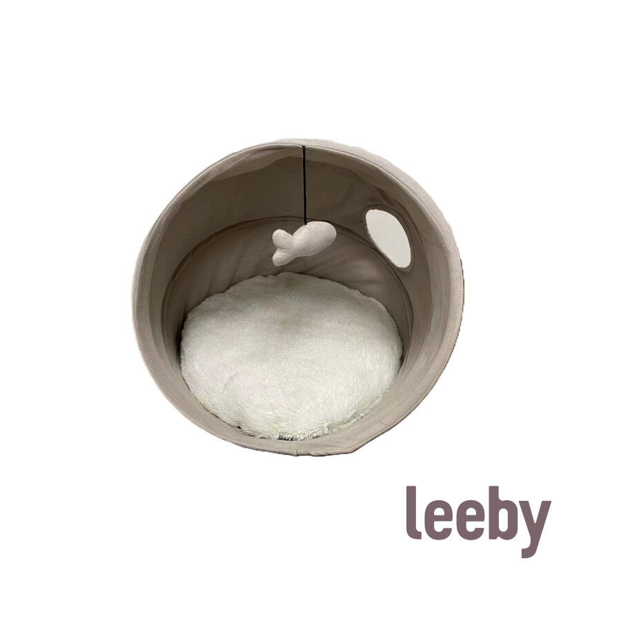 Leeby cama cueva beige para gatos, , large Imagen numero 2