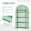 Outsunny Invernadero de Jardín con 4 Estantes Metálicos Puerta Enrollable y Cubierta de PE Vivero Casero de Terraza para Cultivo Plantas Flores Macetas 80x49x160 cm Verde, , large indicador imagen numero 5