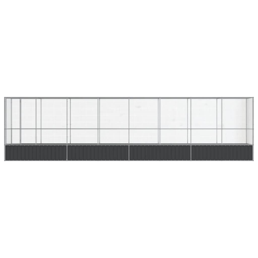 vidaXL Pajarera acero plateado para pájaros thumbnail