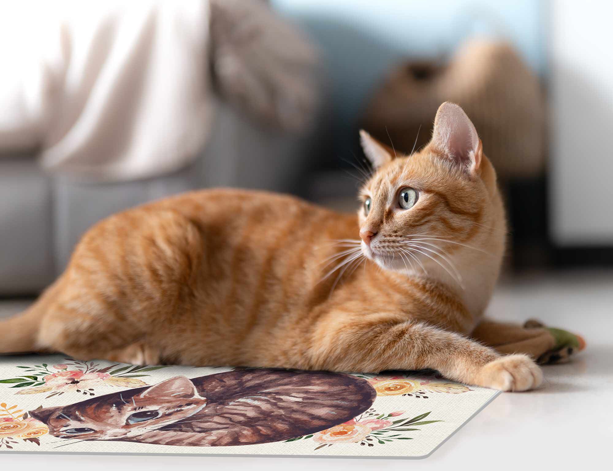 VINILIKO, alfombra de vinilo mascotas, Sweet cat 48x75 cm, , large Imagen numero 2