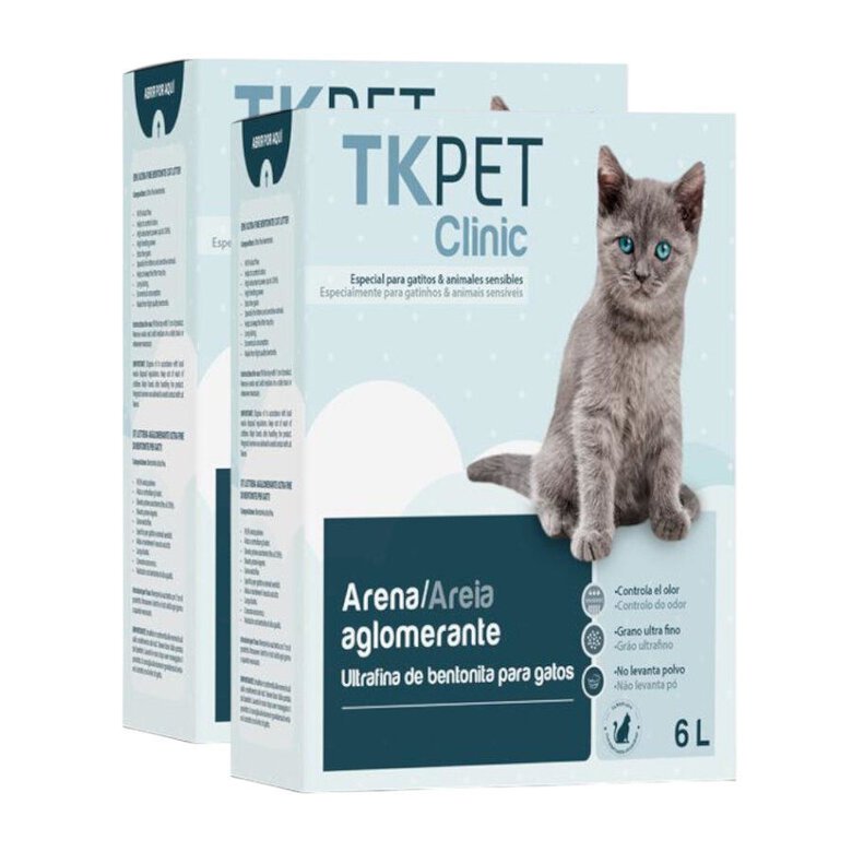2 x 6 L TK-Pet Clinic Arena Ultrafina para gatos ¡Pack ahorro!
