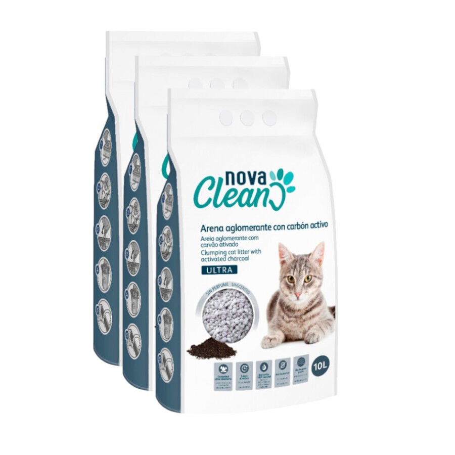 Nova Clean Ultra Lecho Aglomerante Carbón para gatos