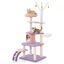 COSTWAY Torre para Gatos de 158 cm, Árbol para Gatos con Postes Rascadores de Sisal, Condo Espacioso, Hamaca Giratoria, y Juguetes Colgantes, Centro de Actividades de Varios Niveles para Gatos, , large indicador imagen numero 1