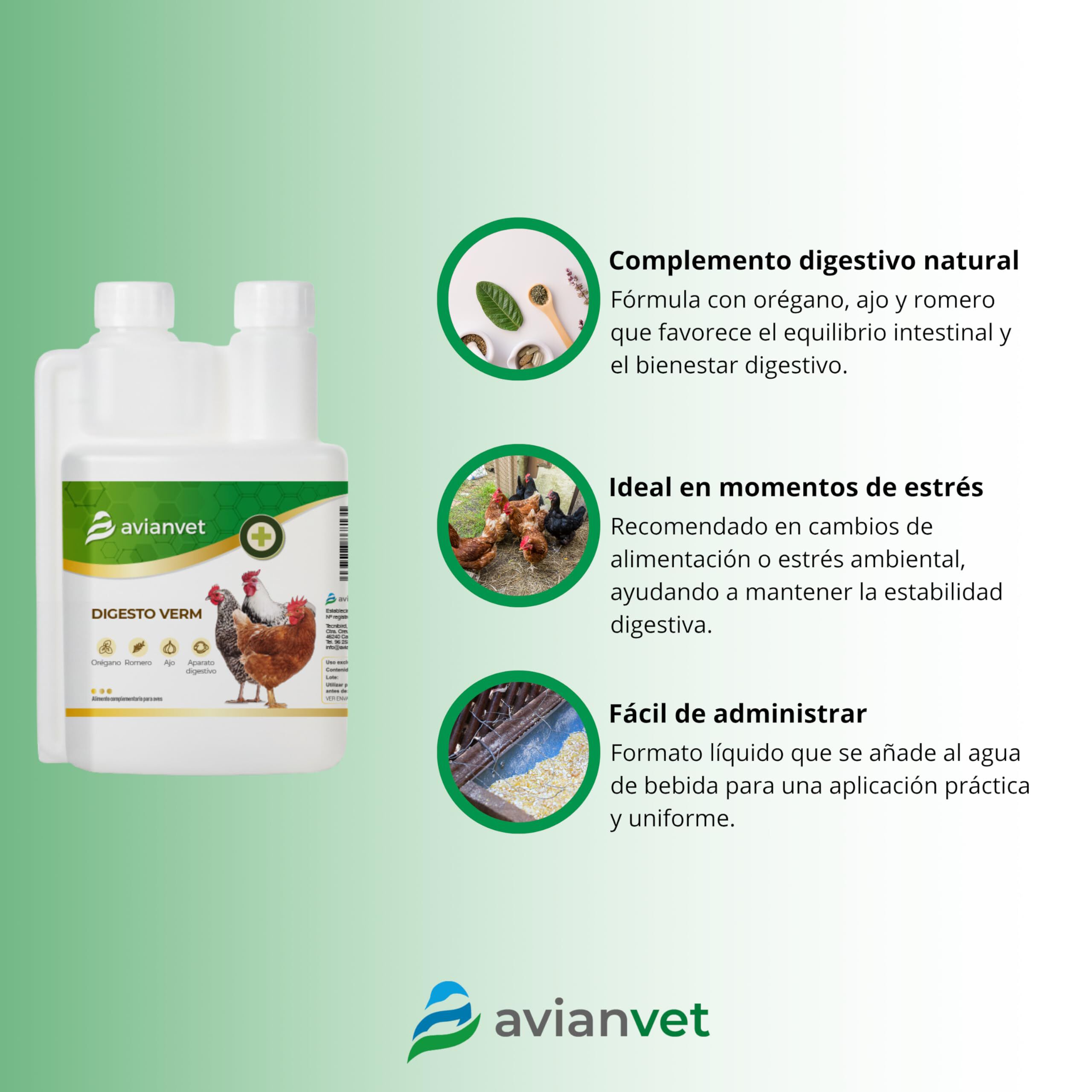 Avianvet Digestivo Vermin Gallinas 200 ml, , large Imagen numero 2