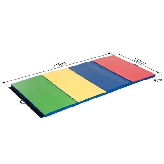 Colchoneta de gimnasia plegable con asa color Multicolor, , large image number null