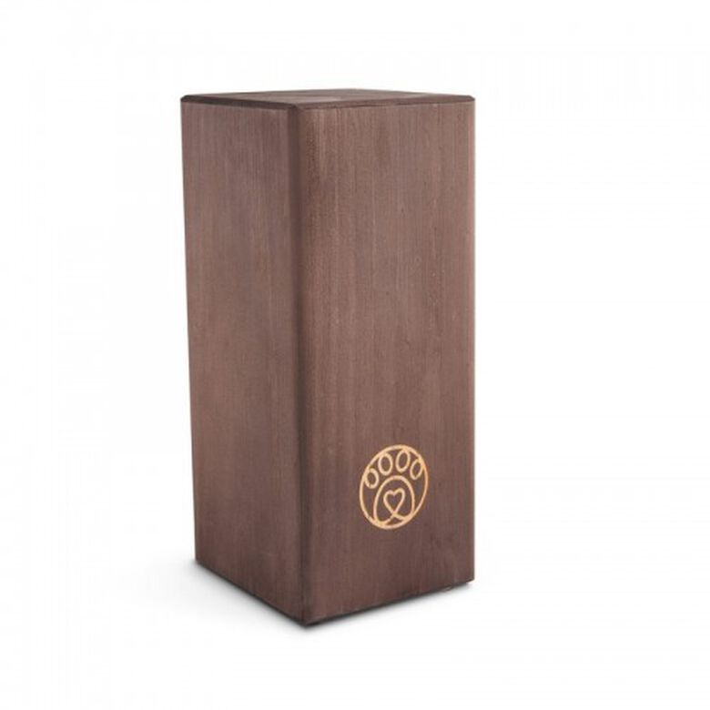 Urna Básica Madera Vertical  Huella color Nogal