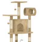 Rascador con postes recubiertos de sisal para gatos color Beige, , large image number null