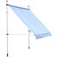 Toldo Plegable Ventana Exterior Montando en La Pared para Jardín Patio Piscina Balcón Extensible Altura Regulable en 4 Niveles con Manivela Instalación fácil 197x250x200/300cm Azul y Blanco, , large indicador imagen numero 1