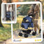 PawHut Cochecito para Perros Plegable Carrito para Perros Pequeños con Ruedas Universales Cesta de Almacenaje Correas de Seguridad y Ventanas 67x45x96 cm Azul Oscuro, , large indicador imagen numero 3