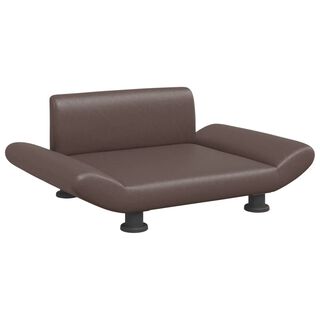 vidaXL Cama de cuero sintético marrón para perros