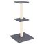 vidaXL Rascador para gatos con postes de sisal gris oscuro 73 cm, , large indicador imagen numero 1
