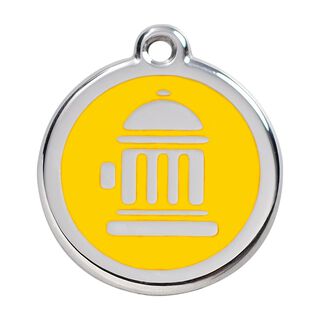 Red dingo Placa identificativa Acero Inoxidable Esmalte Boca de incendio Amarillo para perros
