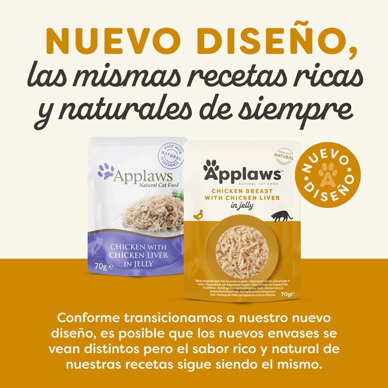 Applaws Pollo y Hígado en gelatina sobre para gatos thumbnail