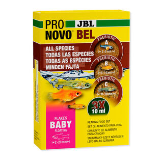JBL Pronovo Bel Flakes Baby Set de alimento para cría para alevines de peces de acuario vivíparos