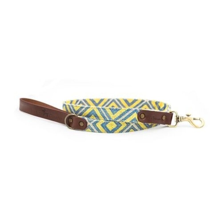 Correa Scud hecha a mano para perros color Azul/Crema, , large image number null