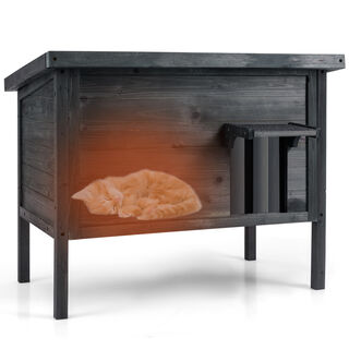 COSTWAY Casa Aislada para Gatos al Aire Libre