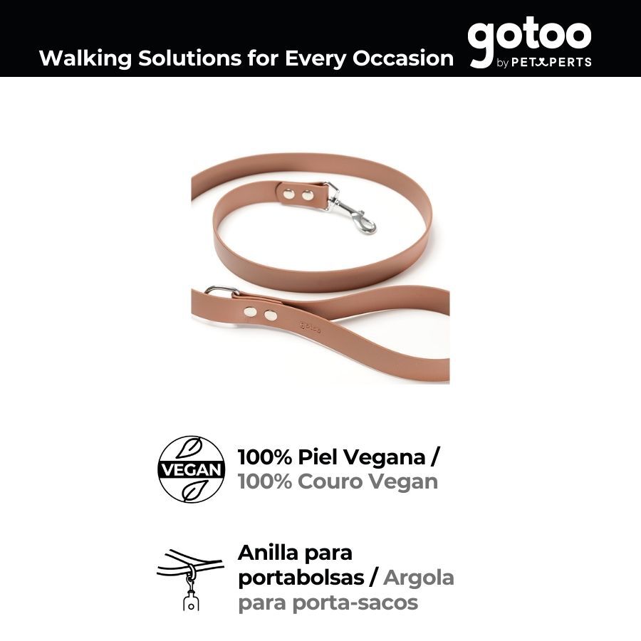 Gotoo Correa Biothane marr&oacute;n para perros, , large Imagen numero 4