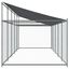 vidaXL Jaula de perros techo y puerta acero galvanizado gris 2x2x2 m, , large indicador imagen numero 8