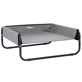 vidaXL Cama Elevada para Perros Sofá Silla Tela Oxford y Acero Gris Antracita