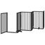 vidaXL Puerta para perros plegable  paneles madera álamo negra, , large indicador imagen numero 9