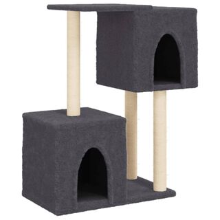 vidaXL Rascador con postes sisal gris oscuro para Gatos 