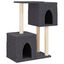 vidaXL Rascador para gatos con postes de sisal gris oscuro 86 cm, , large indicador imagen numero 1