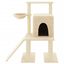 vidaXL Rascador para gatos con postes de sisal color crema 96,5 cm, , large indicador imagen numero 2