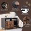 COSTWAY Caja de Arena para Gatos con Tabla para Rascar, Patas de Metal Inclinadas, Mueble para Gatos como Mesa Auxiliar con 2 Estantes de Almacenamiento, Casa de Madera para Gatitos y Gatos Grandes, , large indicador imagen numero 5