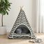 vidaXL Tienda de campa&ntilde;a para mascotas con coj&iacute;n Blanco y gris Cama Casa, , large indicador imagen numero 13