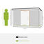 Outsunny Cobertizo de Jardín 280x130x172 cm Base de 3,2 m² Caseta de Exterior Metálica para Almacenamiento de Herramientas con 2 Puertas Correderas y 2 Orificios de Ventilación Verde, , large indicador imagen numero 8