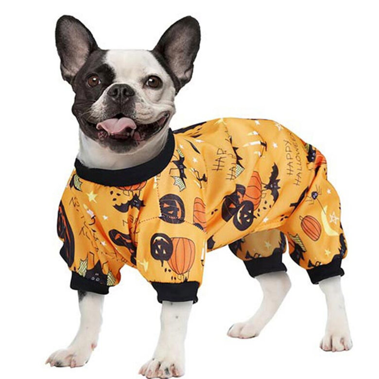 Guirca Disfraz de Pijama Happy Calabaza para perros halloween, , large image number null