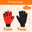 Nobleza - Guante Pelo Gato, Cepillo para Perros y Gatos Lavable y Reutilizable, Pack de 2 Guantes de Aseo para Perros y Gatos con Pulseras de Velcro Ajustables, Guantes Quita Pelos Gato, Rojo, , large indicador imagen numero 2